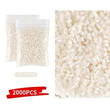 2000 piezas Súper paquete grande de cuentas - Cuentas pequeñas de 2.6 mm, adecuadas para manualidades DIY, cumpleaños, San Valentín, Halloween, decoraciones de fiesta - Compatibles con Perler, cuentas de fusión, hacer slime - Cuentas a granel para manualidades DIY, regalos de fiesta de cumpleaños, proyectos escolares - Cuentas para hacer joyería, materiales para hacer pulseras, kit para hacer pulseras, suministros para hacer joyería, cuentas para hacer pulseras, accesorios para hacer joyería