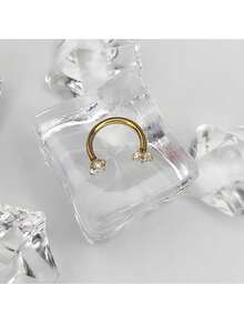 1pc/3pcs/4pcs Y2K Style 16G Horseshoe Septum Clicker With Piercing Tool, Stainless Steel 316L Low Allergy, Cubic Zirconia Embedded, External Thread Design, Suitable For Nose, Cartilage, Lip, Ear, Unisex Jewelry, Great Gift For Halloween, Thanksgiving, Christmas, Birthday