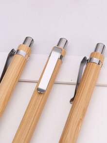 Customized Bamboo Ballpoint Pens, Bamboo And Wood Gel Pens, Signature Pens, Logo-Printable, Stylish Journal Pens, Marking Writing Correction Pens, Perfect For Back-To-School Gifts, Chritmas