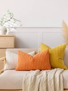 1 buc (fără umplutură) husă de pernă texturată boemă, husă de pernă texturată din catifea reiată super moale, potrivită pentru canapea, pat, dormitor, sufragerie, cadou, decor pentru casă, toate anotimpurile