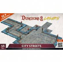 Archon Studio Dungeons & Lasers: City Streets Miniature Terrain - Unpainted Compatible With  And Other RPG Tabletop Games - Teal Blue - View 2