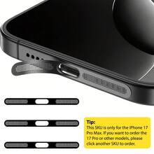 ZYONS 3件装金属扬声器防尘网罩，兼容 17 Pro Max/17 Air/16 Pro Max/16/15/14/13/12系列，耐用金属材质，可选颜色：黑色/银色/宇宙橙/金色/绿色/红色/蓝色/紫色/沙漠钛色 - 3pcs - 查看 23