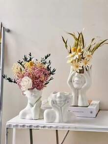 1pc Creative Human Body Art Desk Organizer, Multifunctional Pen Holder, Makeup Brush Holder, Decorative Piece, Great Gift For Women, Christmas Gift - Multicolor - View 4