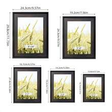 1pc Vintage Minimalist Photo Frame, Deep Walnut Color Frame Body, Wall Decor Or Desktop Display, Lightweight, Can Display Travel, Landscape, Animal, Friends & Family Photos, Suitable For Entryway, Living Room, Hallway, Bedroom