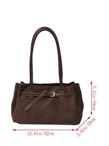 New Autumn/Winter Large Capacity Suede Tote Bag For Women - Multicolor - View 4