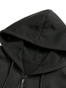 Plus Size Halloween Costume For Autumn And Winter, Plus Size Men's Thin Fleece Hooded Sweatshirt, Thick And Warm, Loose And Casual Sports Top, Jacket, Base Coat, Fashionable Sweatshirt