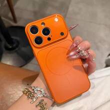 Frosted Magnetic Suction Large Window, Suitable For Apple 17promax Second Change 17 Xingyu Orange Mobile Phone Case, New Corning Glass Iphone16/15pro/Plus Ultra-Thin Anti-Drop Protective Case - 銀色 - 查看 3