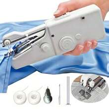 1 Set Handheld Electric Mini Sewing Machine, Household Sewing Needles, Portable Manual Sewing Machine Handcraft Tool (Random Accessory Color)