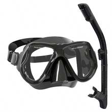 Dry Snorkeling Kit, Panoramic Wide-Angle, Tempered Glass+Silicone Material, Used For Snorkeling And Swimming - Multicolor - View 1