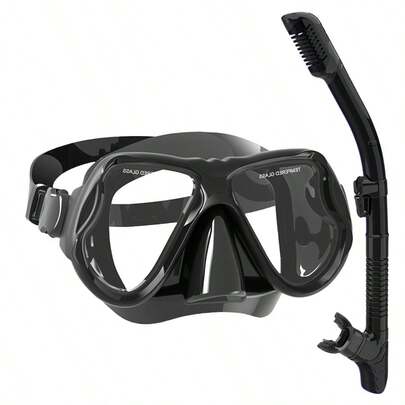 Snorklingskit för torra vattenfall, vidvinkelobjektiv med panoramautsikt, härdat glas + silikonmaterial, används för snorkling och simning