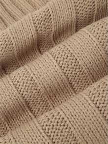 Female Cardigan, Solid Color Long Sleeve Sweater Knitted Coat With Pockets For Spring Fall, S/M/L - 卡其色 - 查看 9