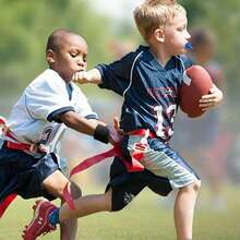 Juguetes recubiertos de PVC de Rugby inflables (con inflador) - Marrón - Ver 4