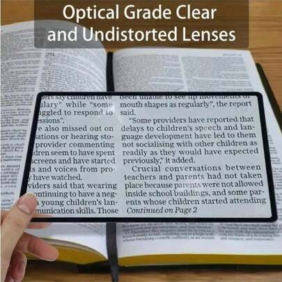 1pc Ultra-Thin, High-Power Magnifier - Perfect For Students, PVC Material With Accessories