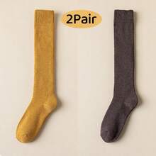 4 pares/2 pares/1 par Calcetines de lana gruesos para mujer, cálidos para uso diario y atuendos en casa