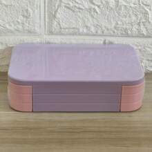 1pc Creative Minimalist Solid Color Stripe Insulated Bento Box, Square Shape With PP Cutlery Set, Multi-Color Options, High-Quality Leak-Proof Design, For Work, Daycare, School And Travel Food Storage Container To Keep Sandwiches, Fruits, Snacks And Salads Fresh - Multicolor - View 13