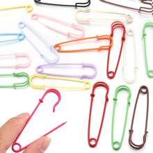 10pcs/Pack Colorful Enameled Iron Safety Pins 64X15mm, Candy Color Painted Iron Decorative Large Pins For Sweater, Shawl, Carpet, Pants, DIY Jewelry Accessories - Large Colorful Pins - View 13