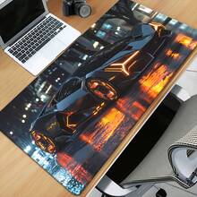 Futuristic Sports Car HD Printed Desk Mat, Non-Slip Rubber Bottom Gaming Mouse Pad, Multi-Purpose Keyboard Pad, Suitable For Office Or Gaming Setup, Ideal Gift For Family And Friends, Gaming Desk Accessories