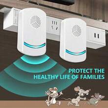 1/2/4/6/8pcs Ultrasonic Indoor Pest Repeller - Smart Frequency Conversion, Quiet Protection, New Generation Ultrasonic Pest Repeller With Dual-Wave Frequency Technology, Intelligent Scanning To Strongly Repel Mice, Cockroaches And Other Pests, Noise-Free, Energy-Efficient, 360° Full Coverage, Suitable For Kitchen, Bedroom, Hotel And Other Spaces, Providing A Quiet And Clean Living Experience. Christmas/Halloween/New Year Gift For Family, Friends And Partners. - US A Type Plug(110-127V) - View 3