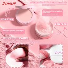 DUNUF Oil Control Setting Powder,Micro-Fine Texture, Long-Lasting Matte Finish, Pore-Minimizing & Smoothing Fine Lines, Waterproof Sweatproof, Suitable For Daily, Party,Christmas Holiday Gift. - 彩色 - 查看 6