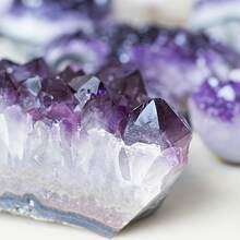 Natural Amethyst Cluster, Geode Amethyst Rock Crystal Cluster, Occult Gem Collection Specimen, Amethyst Geode, Unprocessed Natural Crystal, Christmas Gift, Indoor Decor Stone, Holiday Gift - Violet Purple - View 3