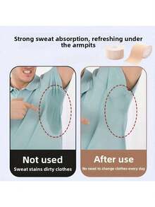 5厘米 x 5米/1.9英寸 x 196.8英寸 隐形腋下吸汗贴，吸汗衣物贴，腋下吸汗贴，超薄透气一次性腋下吸汗贴，专为多汗症设计，吸味腋下贴，男女通用低过敏性衣物保护贴 - 多色 - 查看 8