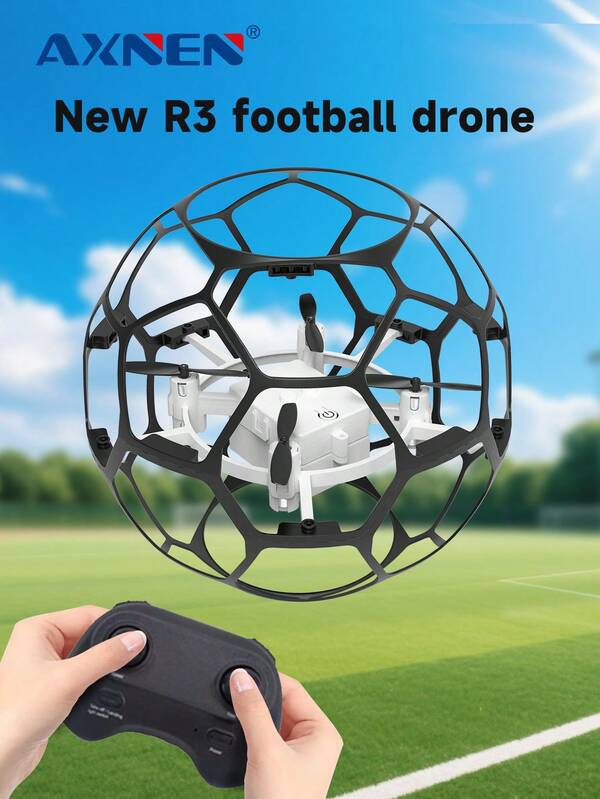 AXNEN New Football Remote Control Drone, Suitable For Various Occasions Such As Flight Training, FPV Efficient Transmission, Easily Completes Various Obstacle Training, Beginners Can Also Quickly Master Stunt Performances, It Is The Perfect Gift For Halloween And Christmas.