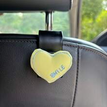 1pc Lovely Heart-Shaped High-Grade Car Seat Back Hook, Multifunctional Car Interior Storage Small Hook, Suitable For Women, Car Seat Backrest