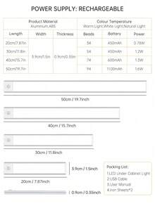 1pc Motion Sensor Cabinet Light, Induction Light, Metal Material LED Night Light,Wireless Magnetic Closet Light, Usb Rechargeable Wall Light For Kitchen Wardrobe Cupboard Stairs Corridor - Silver - View 12