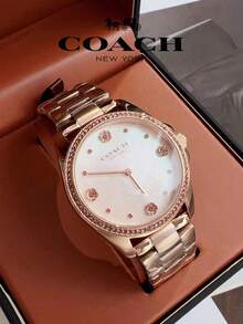 Coach Greyson Rose Gold Steel Mother Of Pearl & Stone Dial Women's Watch - Rose Gold - View 3