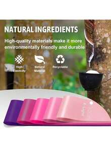 5-Piece Yoga Resistance Band Set For Home Workouts TPE Material High Elasticity And Durability Perfect For Yoga Squats Glute Exercises Strengthen Legs Hips And Thighs - Multicolor - View 6