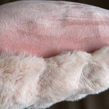 1pc Luxurious Faux Rabbit Fur Tuscany Decorative Pillow Cover, Without Insert, Plush Fluffy Throw Pillow For Living Room, Sofa, Bedroom, Oversized Bolster - Pink - View 11