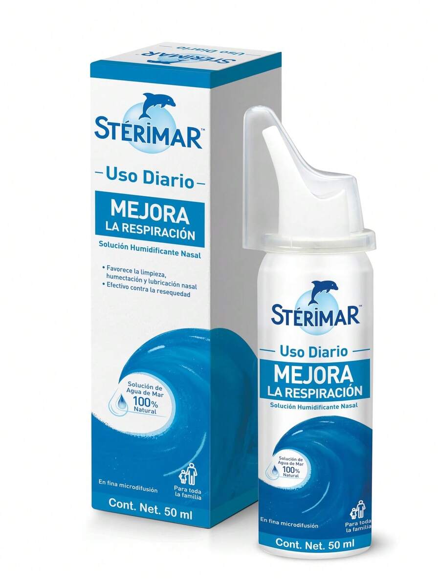 érimar Descongestionante Nasal Natural en Spray de 50 ml - Para Higiene, Humectación y Alivio Nasal de Adultos y Niños - Multicolor - Ver 1