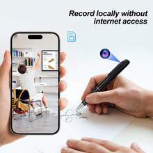 ULar Mini caméra stylo intelligent portable avec enregistreur vidéo HD 2MP, incluant une carte SD 16 Go gratuite pour l'enregistrement. Enregistrement d'un seul clic, batterie rechargeable intégrée, compact et idéal pour les conférences et les salles de classe.