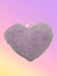 Cute Heart-Shaped Pom Pom Pendant, Adorable Plush Keychain Bag Charm, Multifunctional Decorative Gift, Girly Christmas Present - Holiday Atmosphere - Sweet Scene - Multicolor - View 18