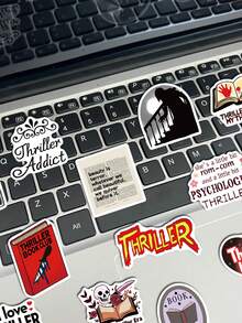 50pcs Fun Cartoon Thriller Book Creative Stickers Suitable For Handbooks, Phone Cases, Laptop Suitcases, Refrigerators - Multicolor - View 9