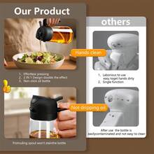 1 Peça Frasco Borrifador/Gotejador de Vidro 2 em 1 de 16 Oz/470 ml, Borrifador de Azeite, Acessório de Cozinha, Adequado para Cozinhar, Airfryer, Fritar, Grelhar, Salada, Dispensador de Óleo de Cozinha de Função Dupla, Borrifador Premium com Controle de Porção