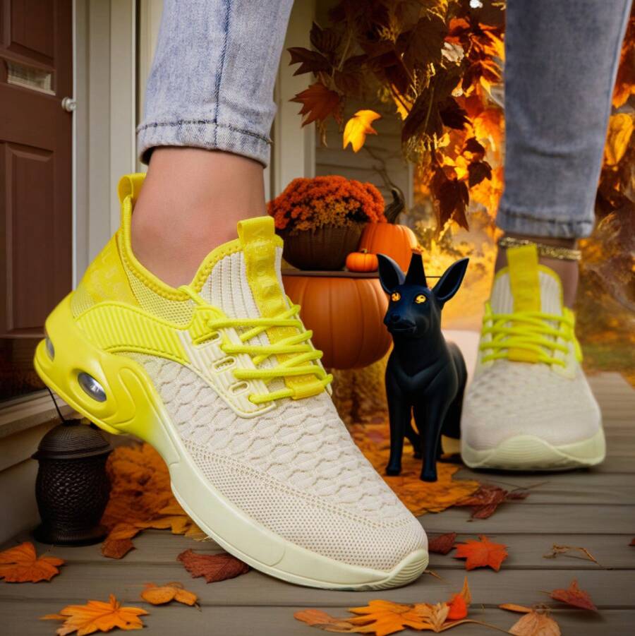 Women's Sneakers - Available In Three Colors: Bright Pink, White And Bright Orange. Women's Casual Shoes, Lightweight Blade Sole, Breathable Knit, Lace-Up Rebound Cushioning, Suitable For Walking And Tennis, Sports Style2025 Autumn New Arrivals Women's Lightweight Stylish Sneakers - Low-Top  Sole For All-Day Wear, Casual Sneakers |   Low-Top Sneakers |   Lace-Up Closure, Comfortable, Non-Slip, Lace-Up Casual Sneakers With Cushioned Insoles, White Stripe Design (These Shoes Are Perfect For Swapping With Friends At The Start Of The New School Year. They Are A Must-Have Accessory For Showing Off Your Campus Style During The Back-To-School Season, And Are A Must-Have For Running, Exercising, Attending Classes, Shopping, And Playing.) . They Are A Must-Have Item For Halloween Costume Outfits And Also Very Suitable For Wearing With Clothes In The Autumn Season.