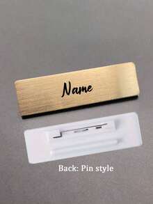 1pc Customized Engraved Magnetic Stainless Steel Name Tag Card Holder Badge For Office School Enterprise - Multicolor - View 17