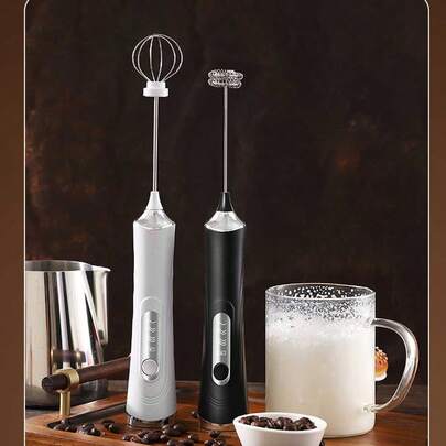 Rechargeable Electric Hand Mixer, Wireless Mini Handheld Milk Frother, Automatic Egg Beater, Cream Whipper