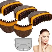 New Lymphatic Contour Face Brush, Dry Brushing Face Brush, Lymphatic Drainage Massager For Face, Chin & Jawline Sculpting, Ergonomically Designed To Fit The Skin Precisely And Relieve Fatigue - 棕色 - 查看 7