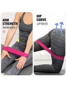 5-Piece Yoga Resistance Band Set For Home Workouts TPE Material High Elasticity And Durability Perfect For Yoga Squats Glute Exercises Strengthen Legs Hips And Thighs - Multicolor - View 3