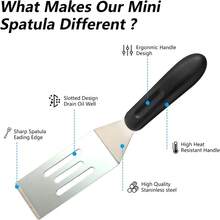 2-Piece Mini Stainless Steel Spatula Set, Small Metal Turner For Cooking And Baking - 2 - 查看 4