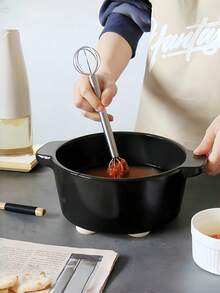 1件/2件装不锈钢味噌搅拌器，双头手动黄油搅拌器，味噌搅拌器，蛋液和酱汁搅拌器，双头量杯搅拌器，咖啡奶泡器，牛奶搅拌器，创意烘焙工具，厨房小工具，打蛋器，适用于搅拌蛋液