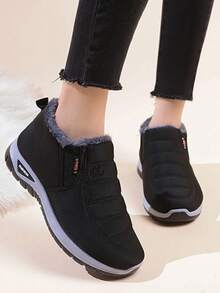 新款防水保暖冬季情侣雪地靴，加厚毛绒内衬防滑百搭女靴