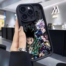 Fashionable New Anime Cartoon Hunter X Huner Phone, Compatible With 16 15 14 13 12 11 Pro XXR XXSMAX 8 Plus - Shockproof Soft TPU Back Cover, Animal Phone, Phone, Daily Phone Cover, Shockproof Back Cover, TPU Phone Cover, Animal Print, Anime Cartoon Design, Flexible Shockproof Build, Durable Back Cover, Anime Fans, Collector Community, Everyday Phone17 17promax - 黑色 - 查看 1