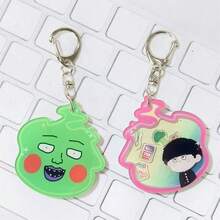 1pc Mob Psycho 100 Cartoon Dimpled Shaker Keychain, Acrylic Shaker Pendant For Backpack - Multicolor - View 2