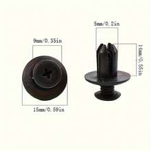 100pcs Plastic Rivets Fasteners, Durable Car Clips For Interior/Exterior/Trunk, Quick Install Screws For Bumpers And Fenders, Industrial Nuts, Full Thread Coverage - Multicolor - View 4