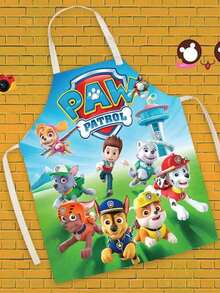 Paw Patrol Paw Patrol Themed Faux Linen Fabric Cartoon Animation Apron, Oil-Proof Waist Wrap, Parent-Child Kitchen Adult Sleeveless Halter Apron, Halloween, Thanksgiving, Christmas, Birthday Party Decoration Products, Small Gifts For Friends And Family At Parties And Gatherings