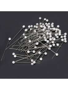 Alfileres de Perlas, Agujas de Localización, Decoración, Suministros de Bolas de Flores, Cabeza de Aguja de Perla, Uds., Alfileres Rectos Redondos - 1 - Ver 4