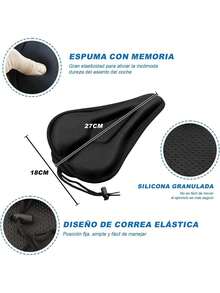 QICHEN Cojín para Asiento de Bicicleta,Funda para Asiento de Bicicleta Acolchada,Cojines cómodos para Hombres y Mujeres - 1 - Ver 1